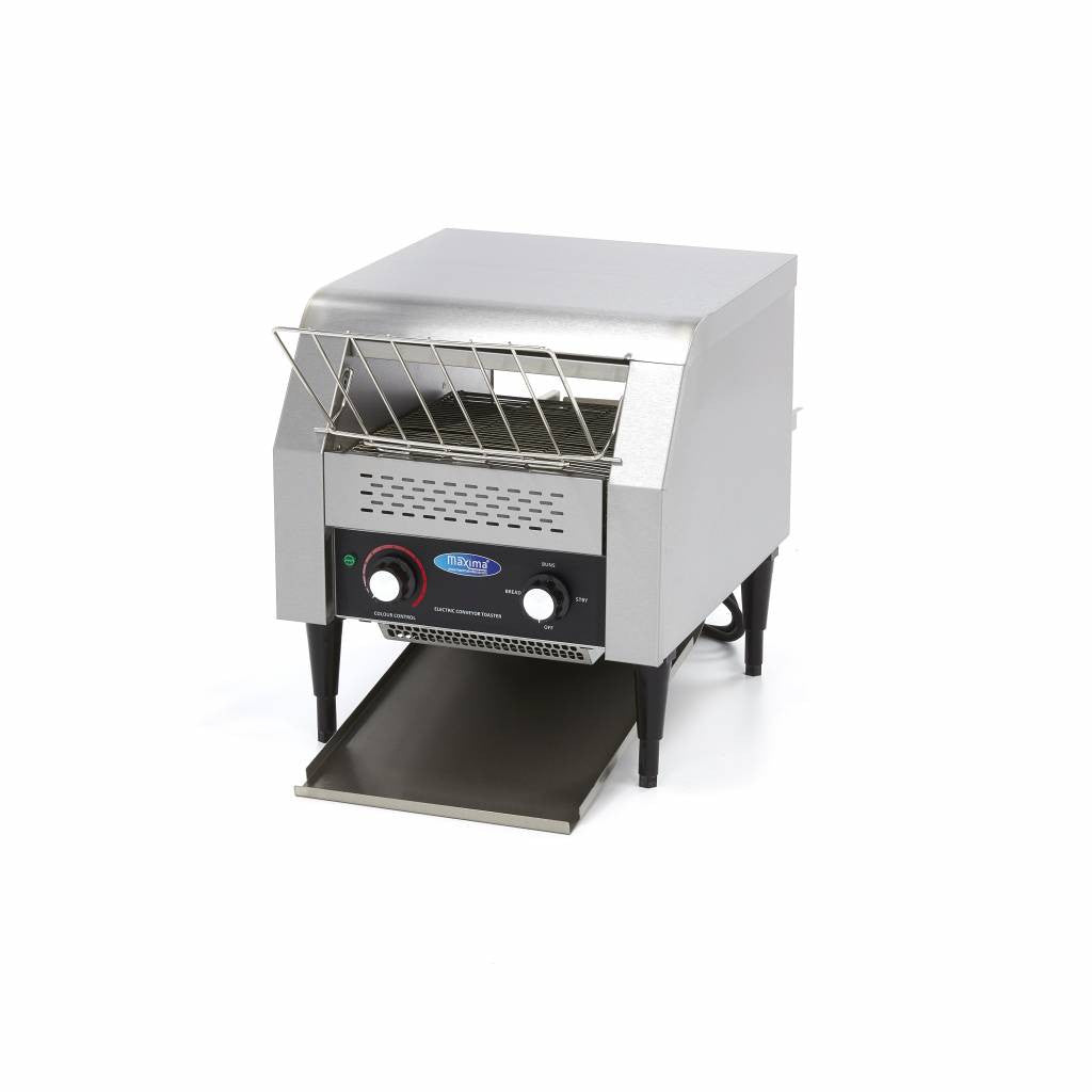 Grille-pain à convoyeur - 300 tranches/heure - Vitesse ajustable inox L. 280 mm 300 L 2240 W Maxima - Toaster convoyeur professionnel CHR - matériel cuisine pro - Cuistéo