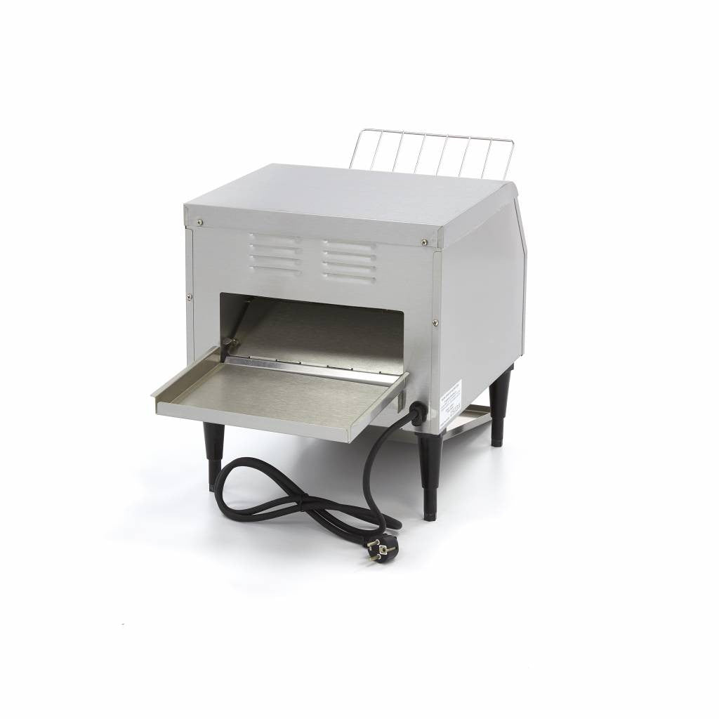 Grille-pain à convoyeur - 300 tranches/heure - Vitesse ajustable inox L. 280 mm 300 L 2240 W Maxima - vue 2 - Toaster convoyeur pro CHR - Cuistéo
