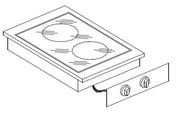 Cuisinière en céramique 2 zones 400x600x260 mm 1 kW Combisteel - Vitrine Chaude Drop-In professionnel CHR - matériel cuisine pro - Cuistéo