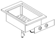 Elément de bain-marie 400x600x260 mm 2 kW Combisteel - Bain-Marie Drop-In professionnel CHR - matériel cuisine pro - Cuistéo
