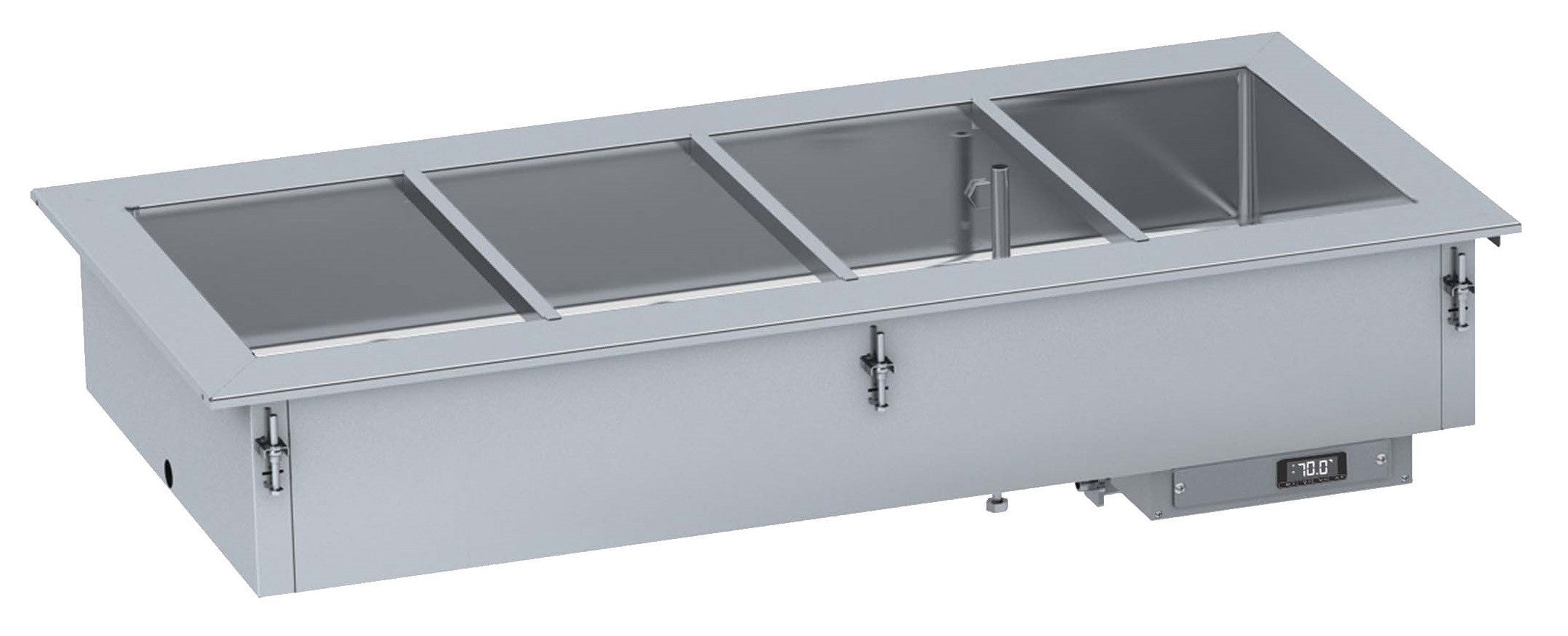 Drop-in bain-marie - remplissage manuel 1115x720x302 mm 2.005 kW Combisteel - Bain-Marie Drop-In professionnel CHR - matériel cuisine pro - Cuistéo