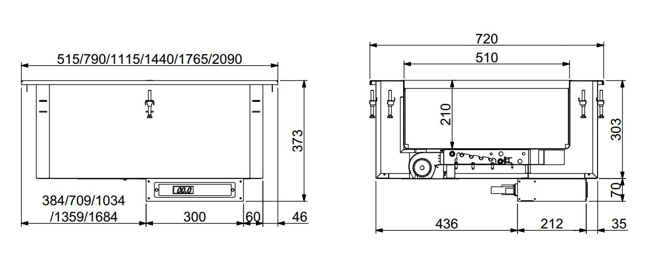 Drop-in bain-marie air chaud 5/1 1765x720x373 mm 3.08 kW Combisteel - vue 2 - Bain-Marie Drop-In pro CHR - Cuistéo