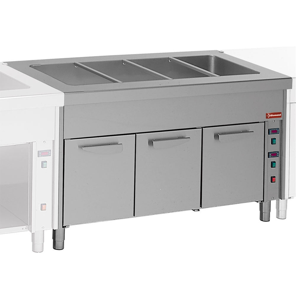 Elément bain marie sur armoire chauff. 4 x GN1/1 - Diamond