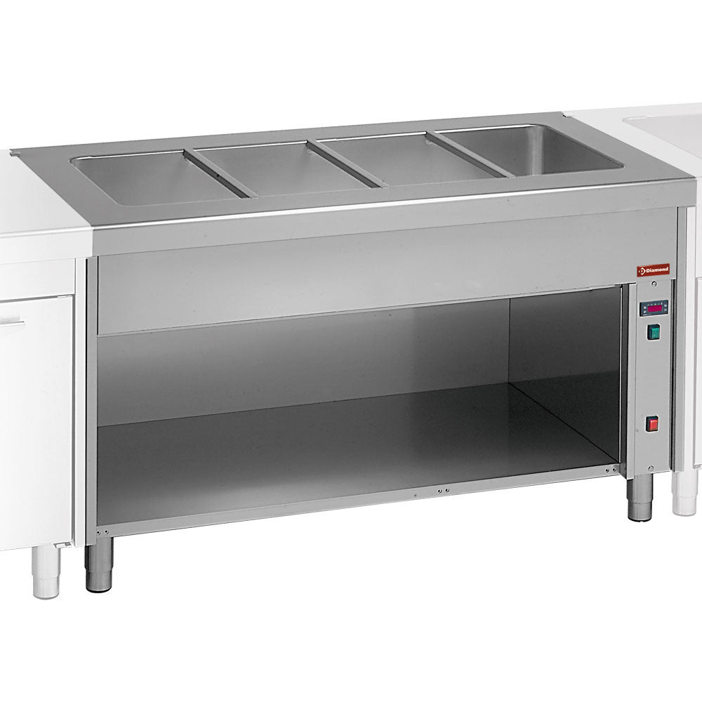 Elément bain-marie sur meuble ouvert 4 x GN1/1 - Diamond