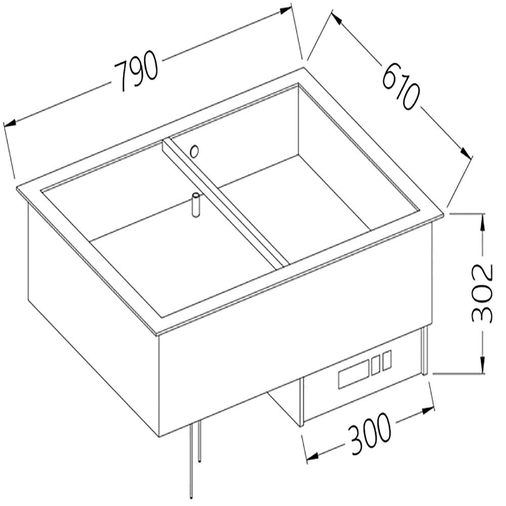 Elément bain-marie 2 GN 1/1 - Diamond