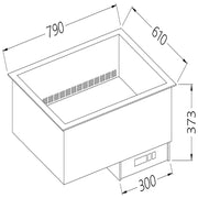 Elément bain-marie 2 GN 1/1 à sec ventilé - Diamond