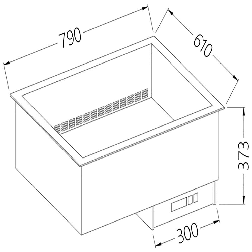 Elément bain-marie 2 GN 1/1 à sec ventilé - Diamond
