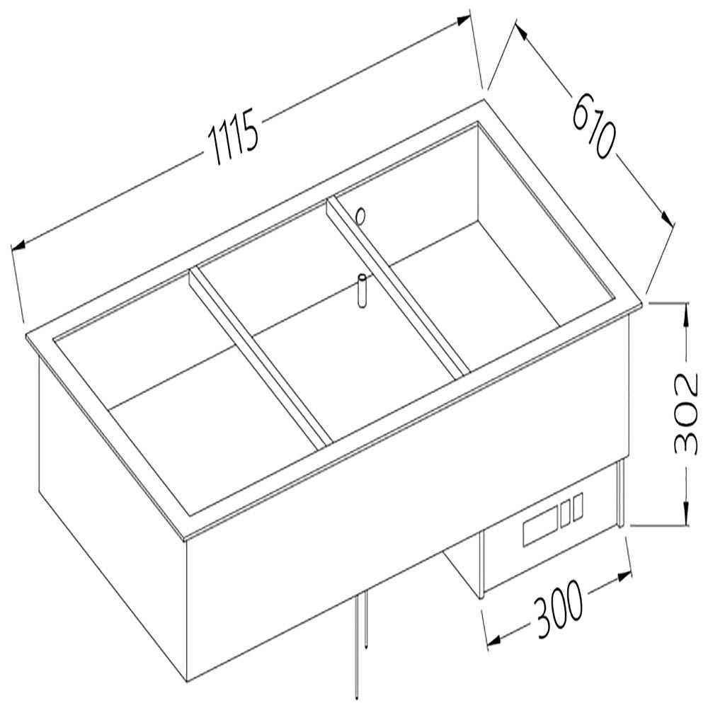 Elément bain-marie 3 GN 1/1 - Diamond