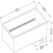 Elément bain-marie 3 GN 1/1 à sec ventilé - Diamond