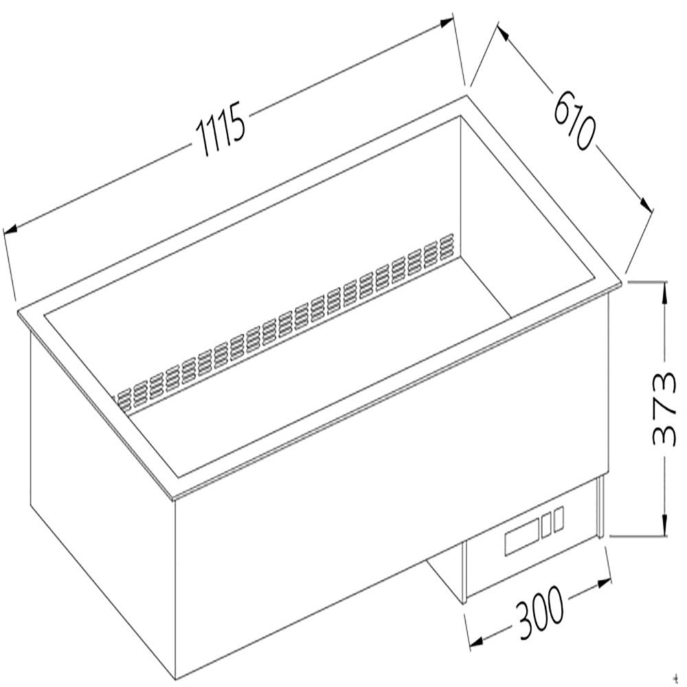Elément bain-marie 3 GN 1/1 à sec ventilé - Diamond