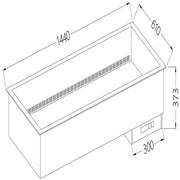 Elément bain-marie 4 GN 1/1 à sec ventilé - Diamond