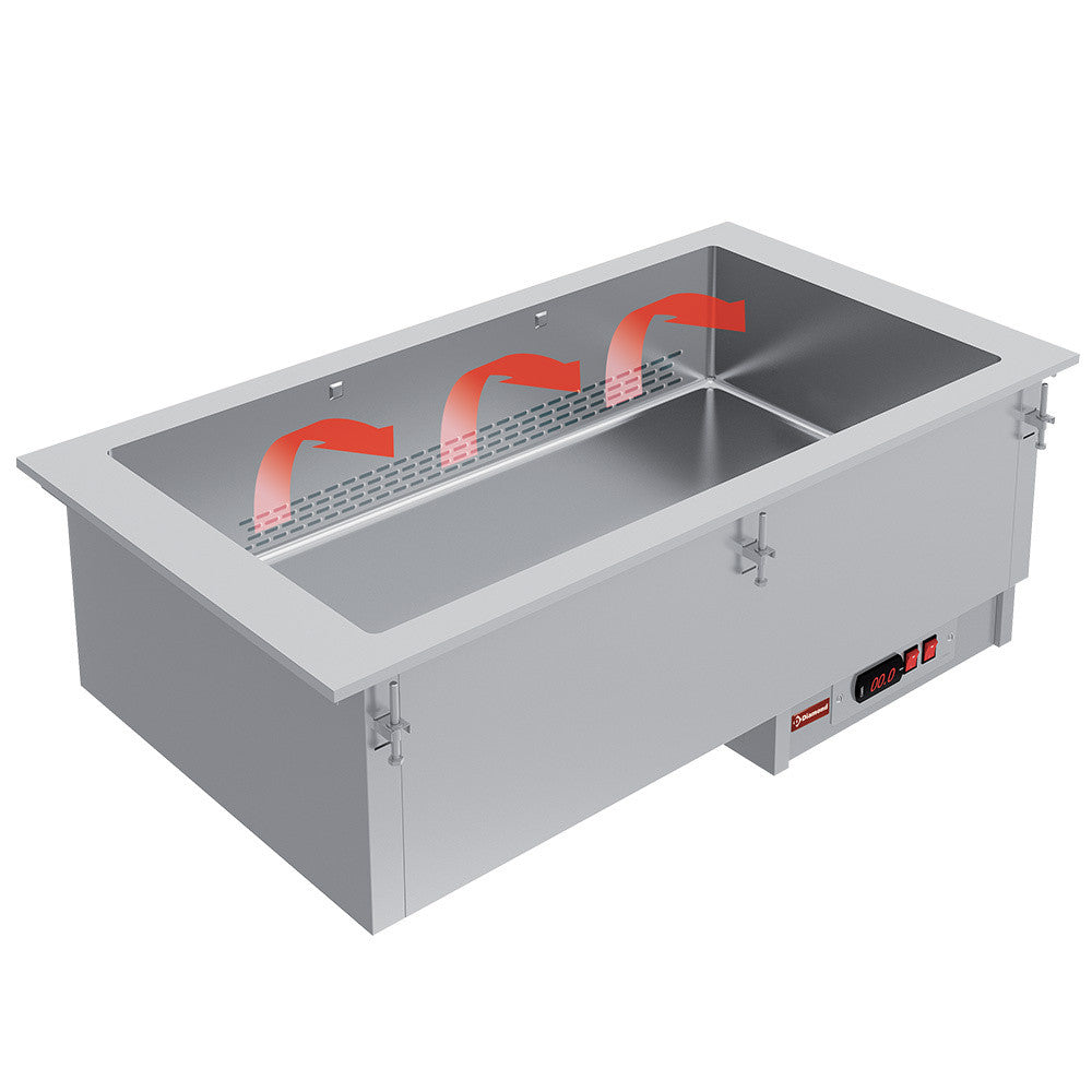 Elément bain-marie 2 GN 1/1 - à sec - ventilé - Diamond