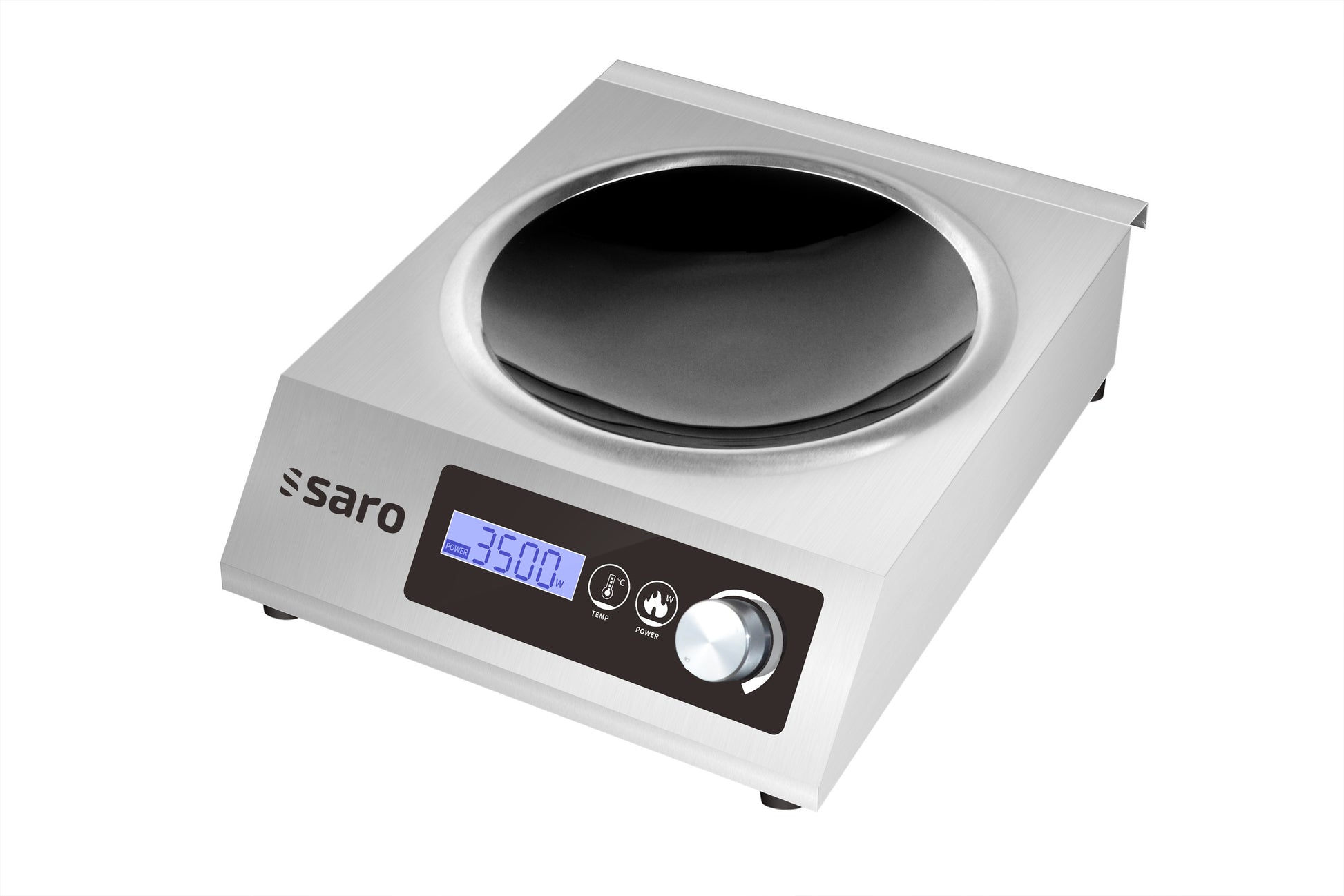 Wok Induction - 3,5kW - Ø360mm - 10 Niveaux - Affichage LCD Saro - Réchaud induction professionnel CHR - matériel cuisine pro - Cuistéo