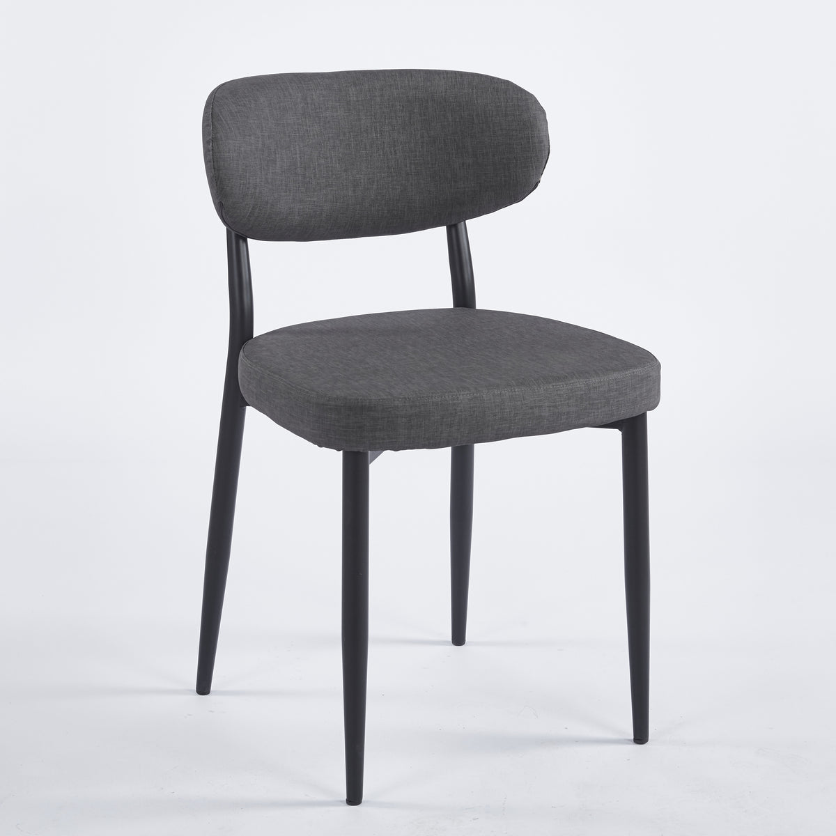 Chaise GOOFY Simili-cuir - Gris - Lot de 4 - Madrid Mobiliario