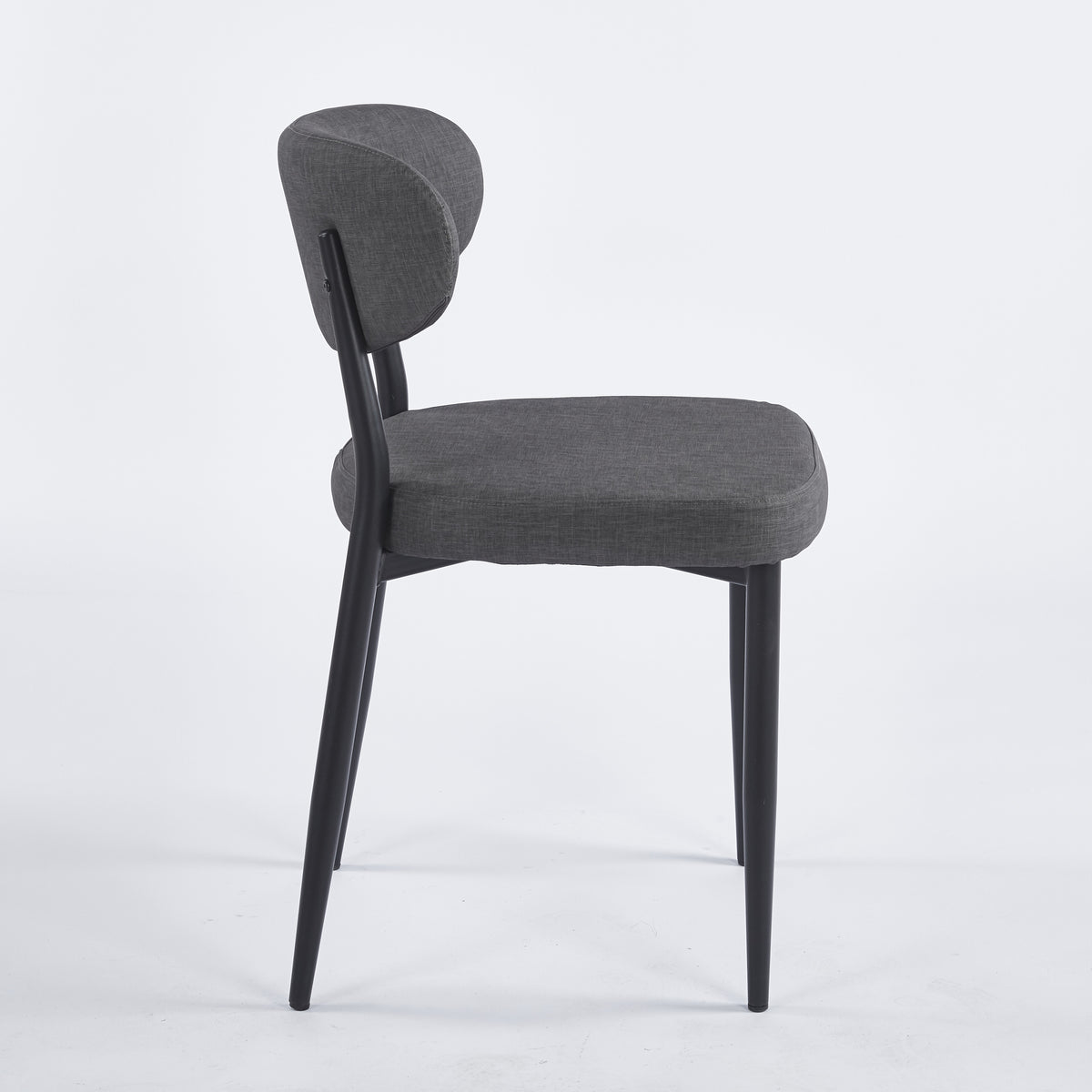 Chaise GOOFY Simili-cuir - Gris - Lot de 4 - Madrid Mobiliario