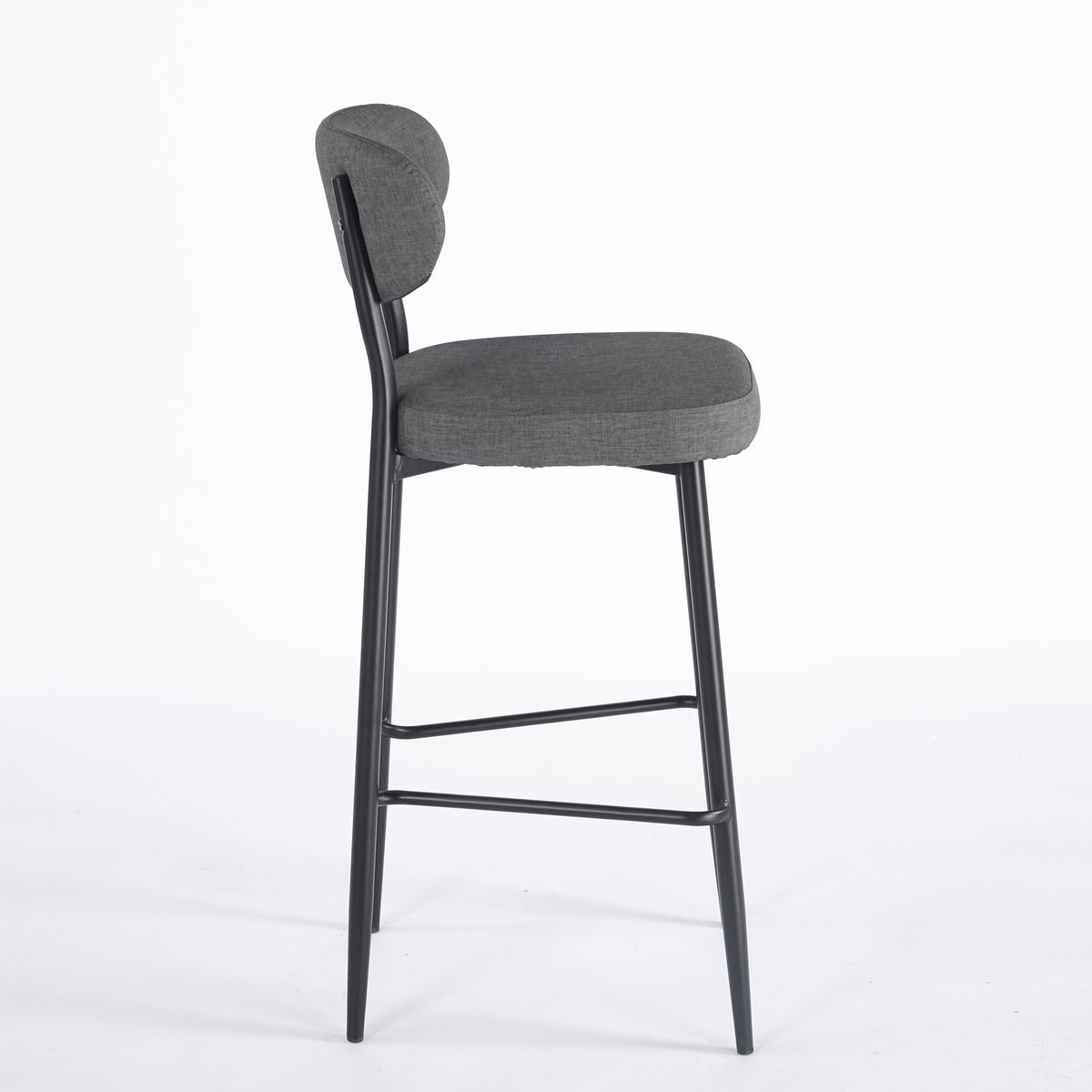 Tabouret GOOFY Polipiel Textil - Gris - Madrid Mobiliario