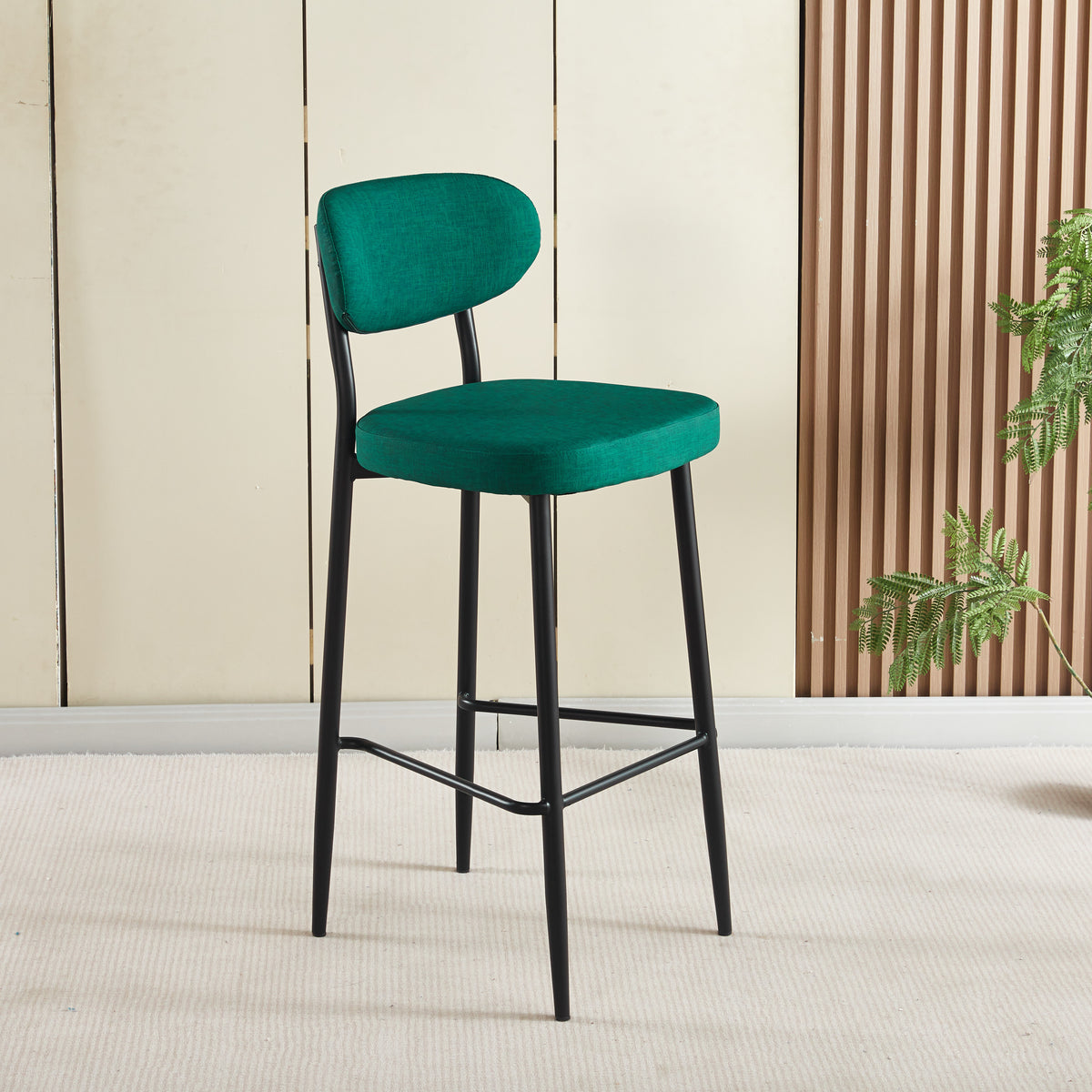Tabouret GOOFY Polipiel Textil - Vert - Madrid Mobiliario