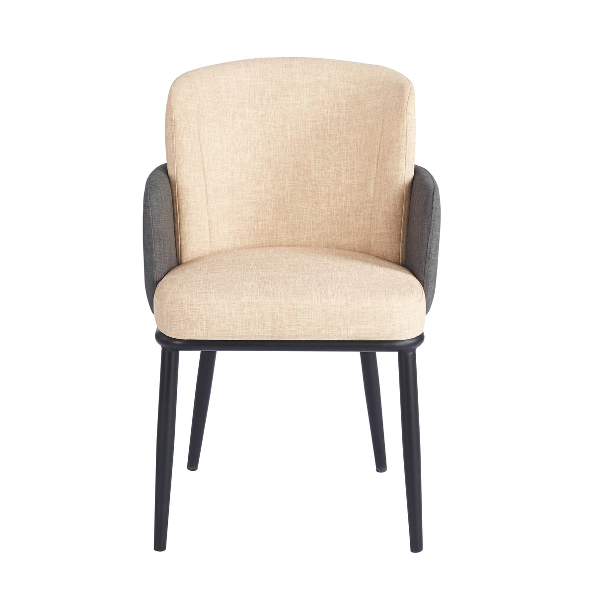 Chaise MAXIN Polipiel Textil - Beige-Gris - Madrid Mobiliario