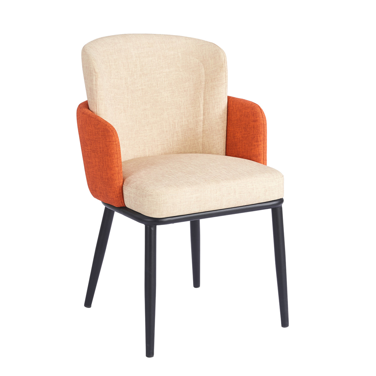 Chaise MAXIN Polipiel Textil - Beige-Terracotta - Madrid Mobiliario