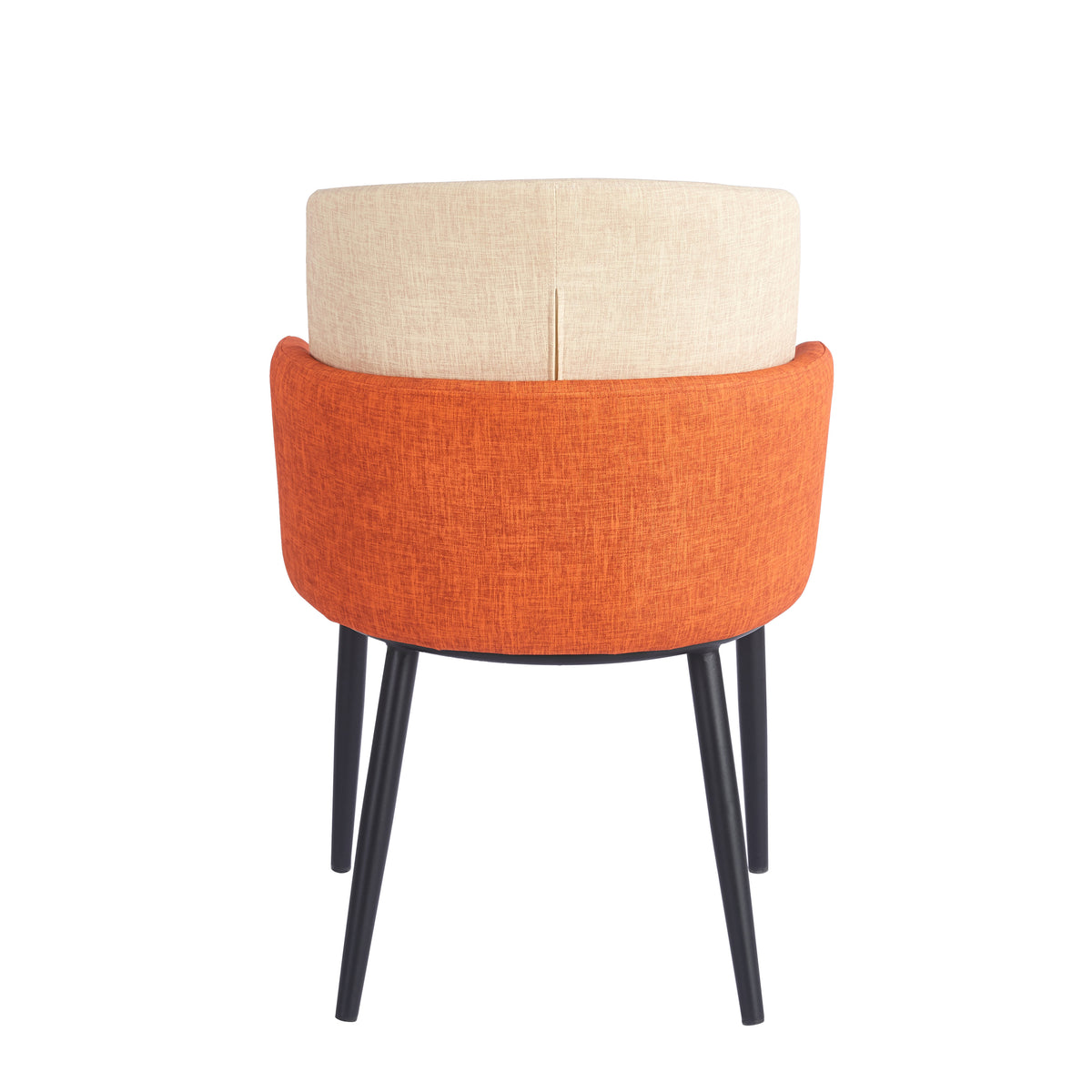 Chaise MAXIN Polipiel Textil - Beige-Terracotta - Madrid Mobiliario