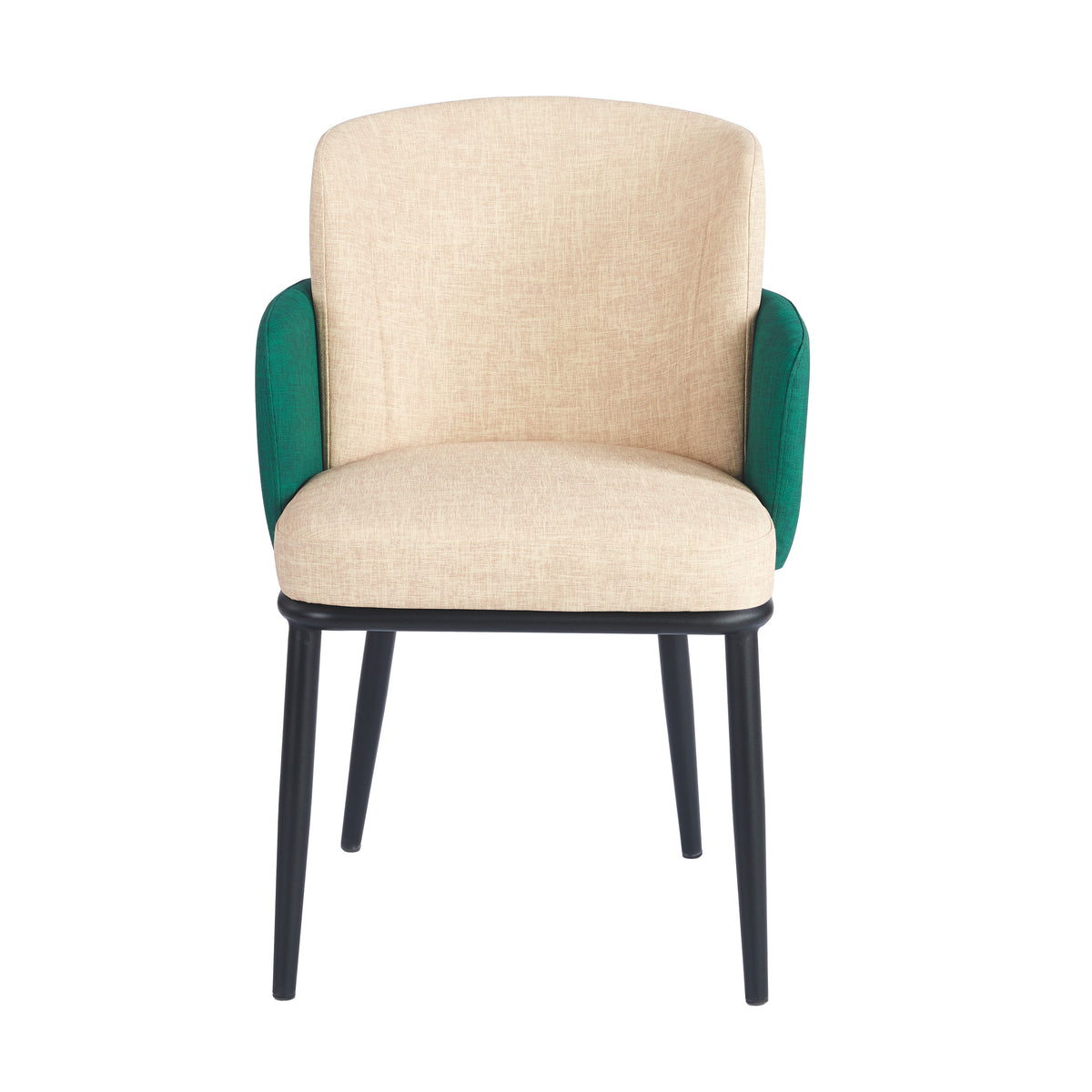 Chaise MAXIN Polipiel Textil - Beige-Vert - Madrid Mobiliario