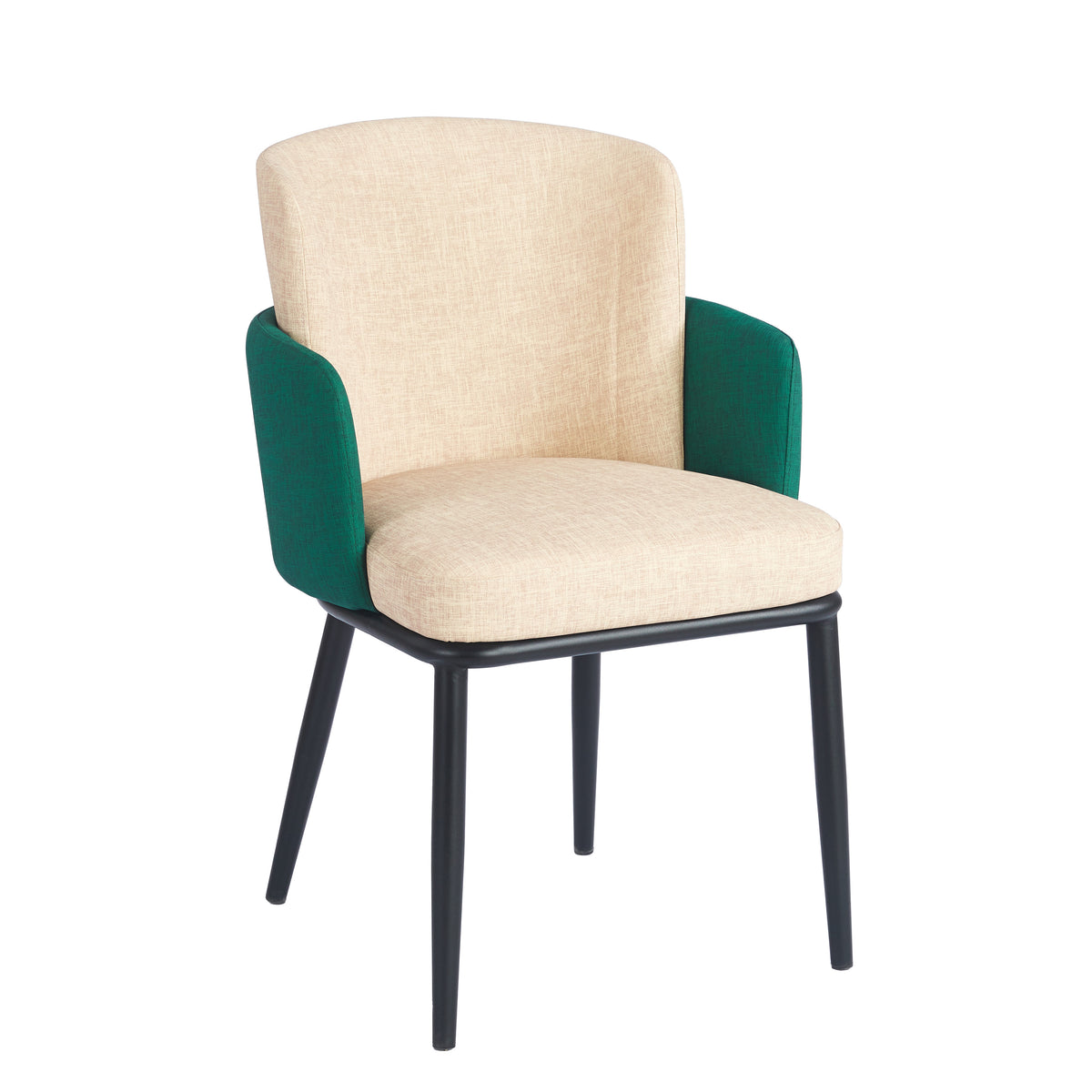 Chaise MAXIN Polipiel Textil - Beige-Vert - Madrid Mobiliario
