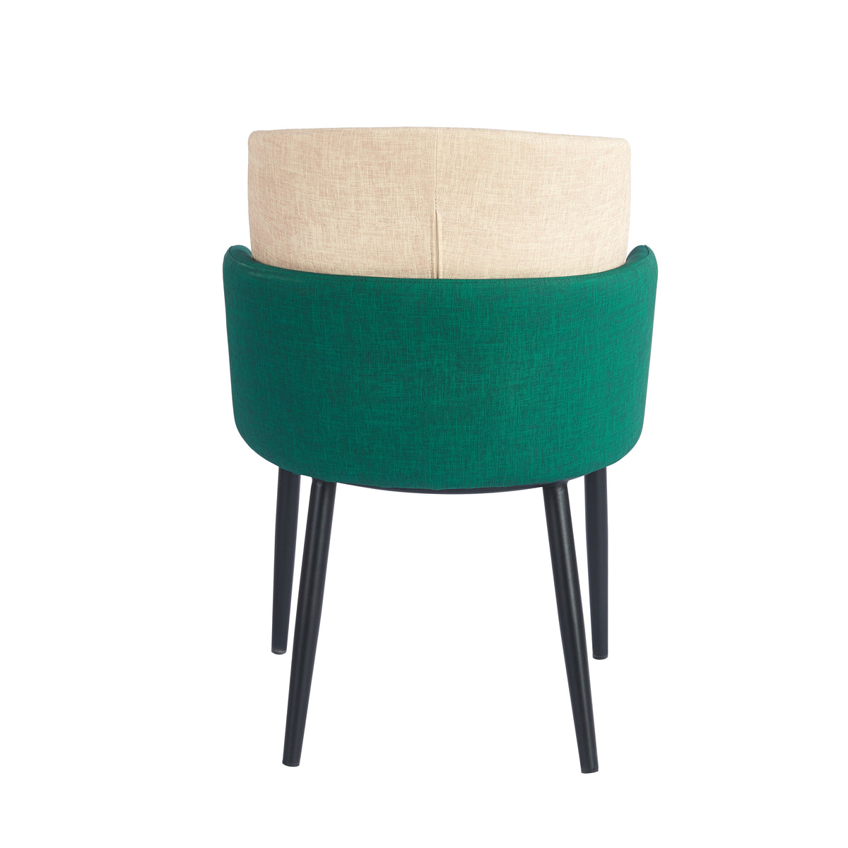 Chaise MAXIN Polipiel Textil - Beige-Vert - Madrid Mobiliario