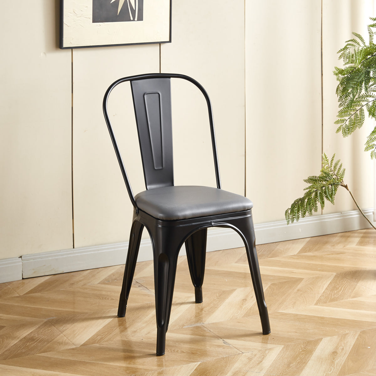 Chaise TOIX Tapissé - Gris - Madrid Mobiliario