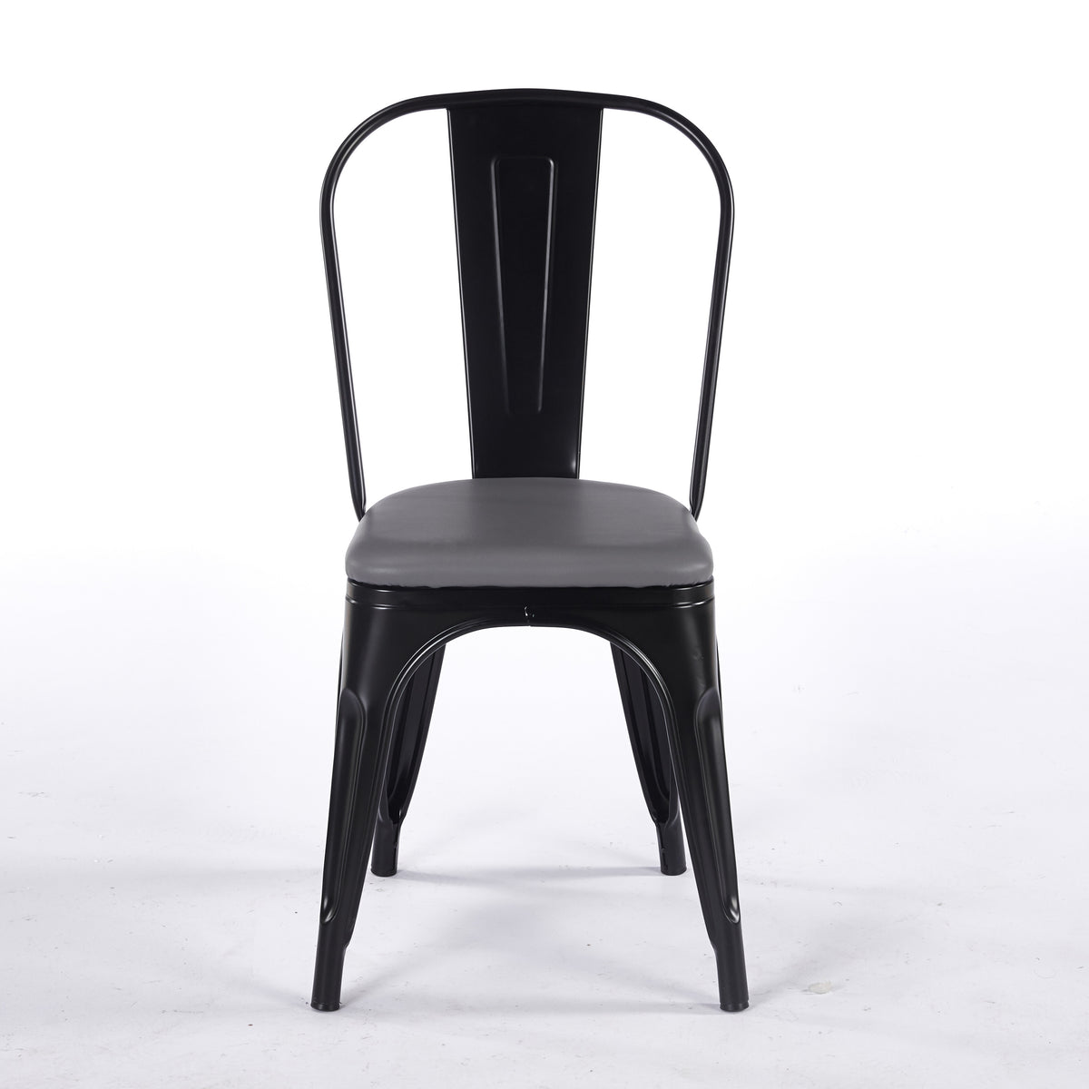 Chaise TOIX Tapissé - Gris - Lot de 4 - Madrid Mobiliario