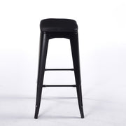 Tabouret TOIX Tapissé - Noir - Madrid Mobiliario
