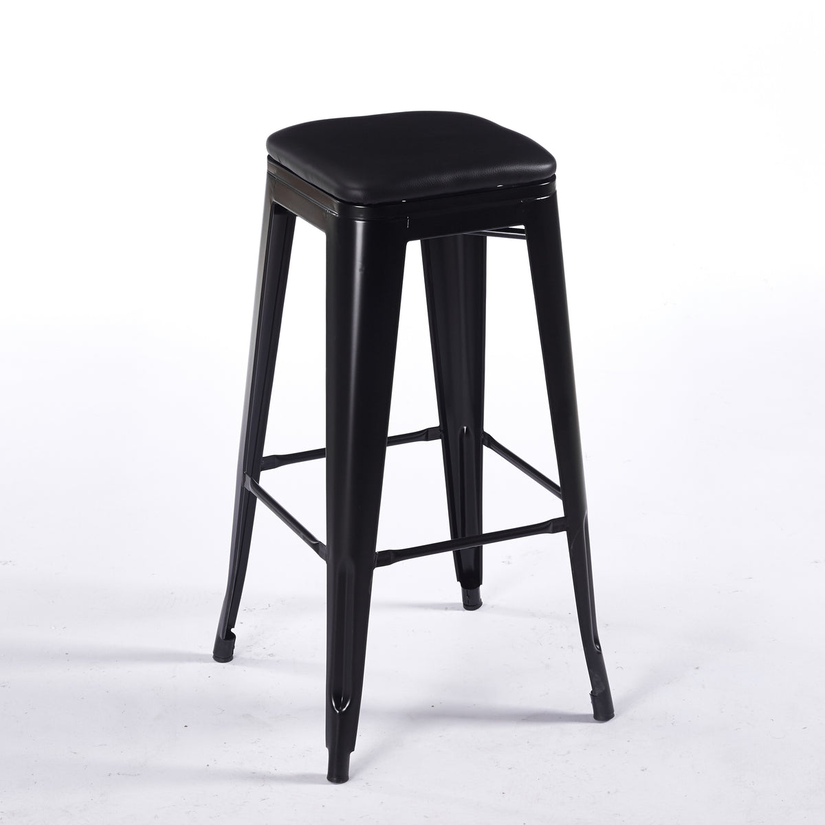 Tabouret TOIX Tapissé - Noir - Madrid Mobiliario