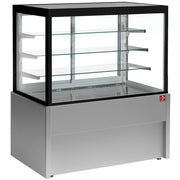Comptoir vitrine pano. 4 niv. chauffant- gris - Diamond