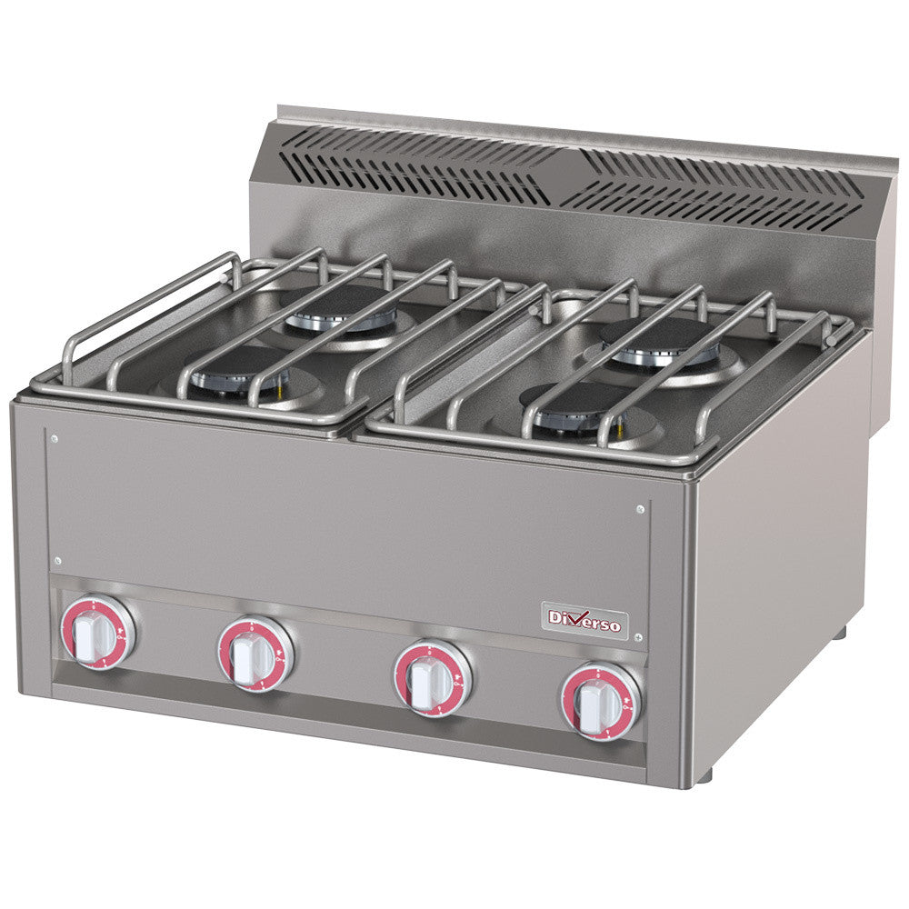 Cuisinière 4 feux gaz - Diverso