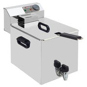 Friteuse de table électrique 8 litres + robinet de vidange - Diverso