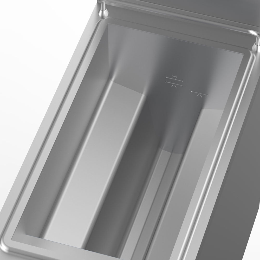 Friteuse gaz 1 cuve "Y" 14 litres sur armoire - Diamond