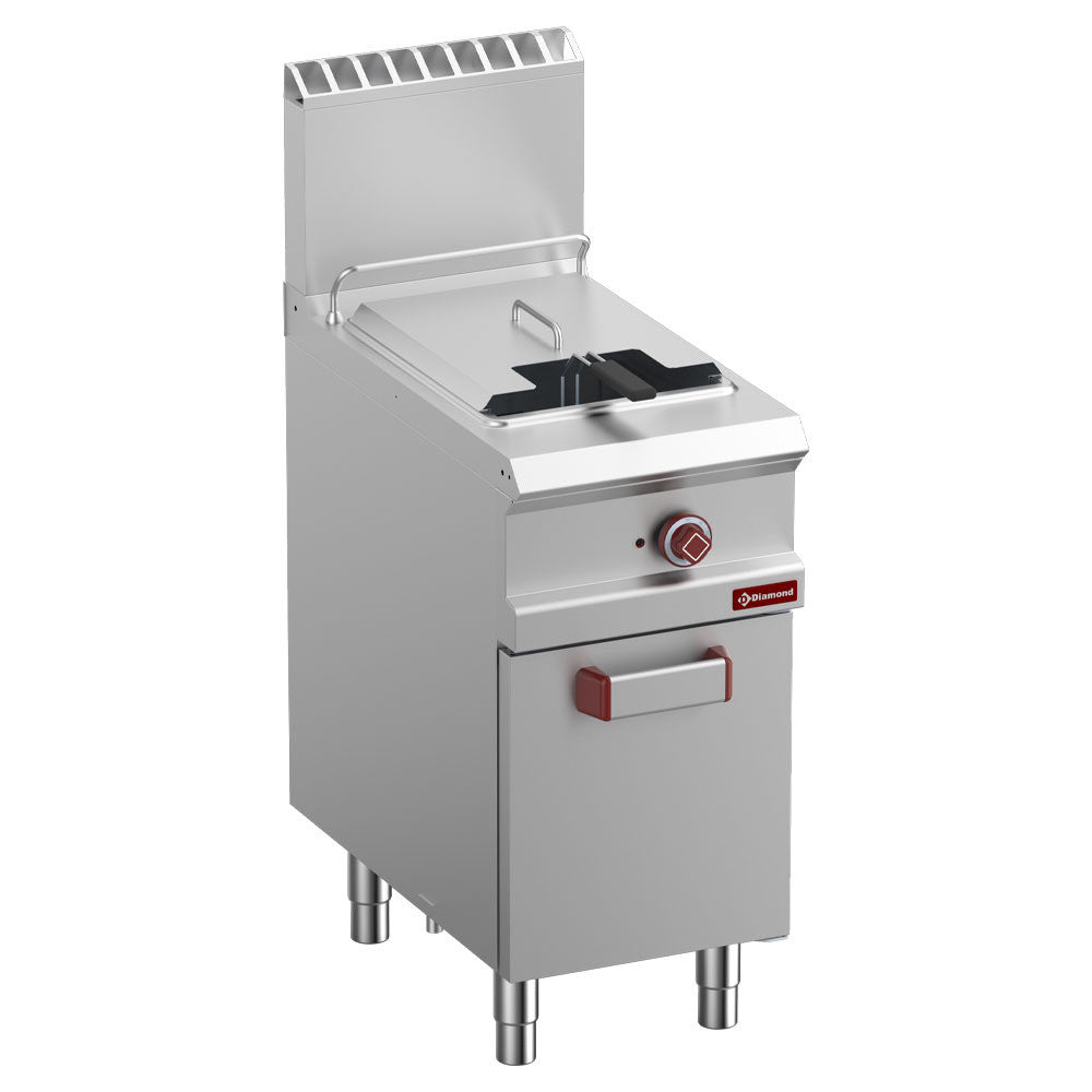 Friteuse gaz 1 cuve "Y" 21 lit. (21 kW) sur meuble fermé - Diamond