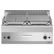 Grill pierre de lave, 1/1 module, grille en fonte "double face" - Diverso