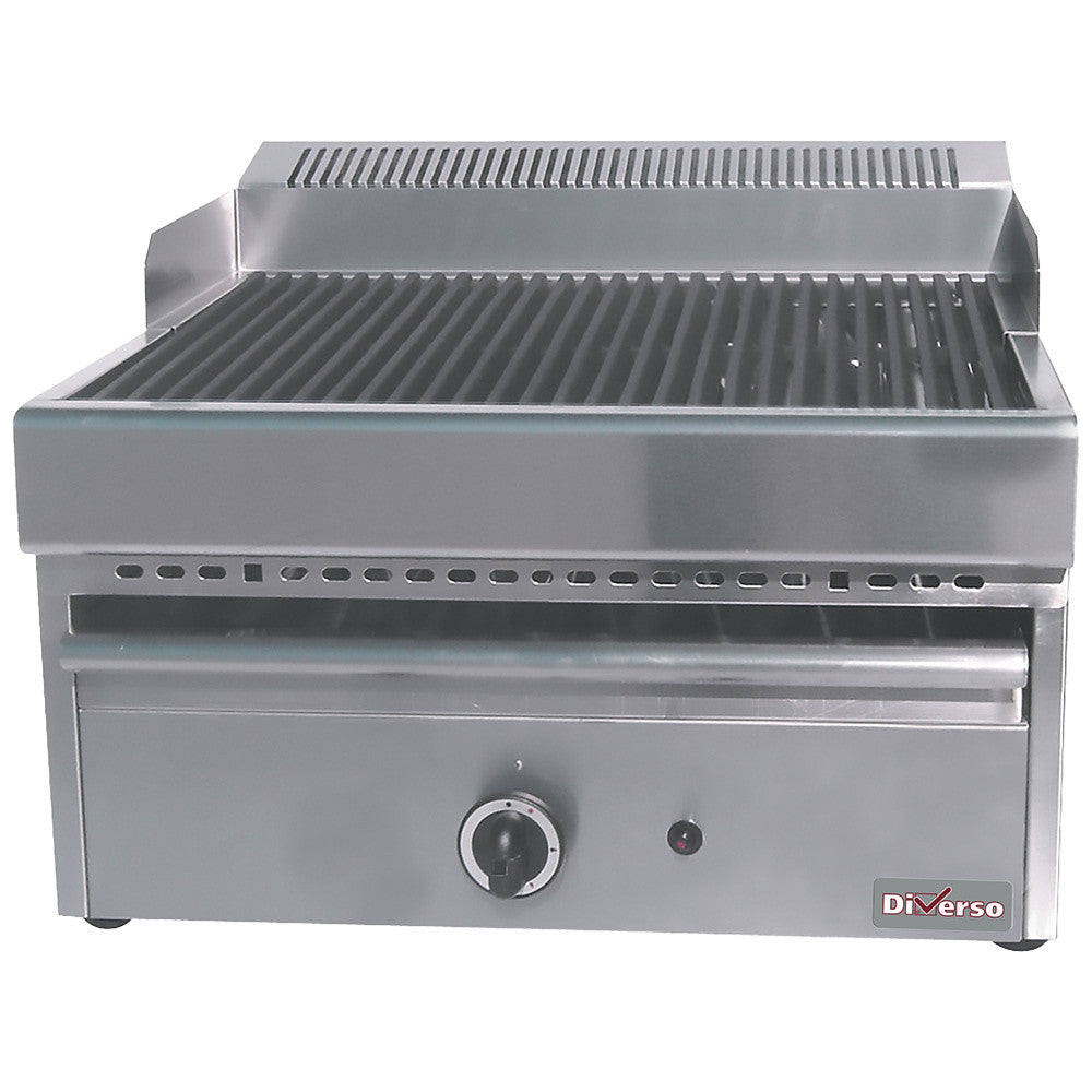 Grill-vapeur gaz avec grille de cuisson en fonte - Diverso