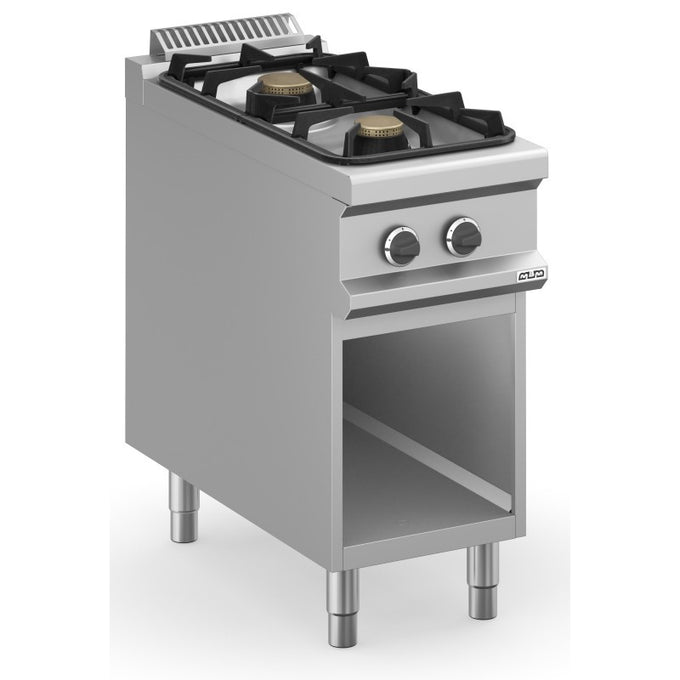 Fourneau à gaz - 2 feux - 7+11 kW - Avec meuble - Arilex