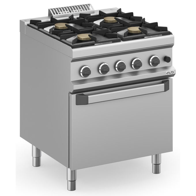 Fourneau à gaz - 4 feux - 4x7 kW - Avec four à gaz - Arilex