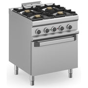 Fourneau à gaz - 4 feux - 7 kW - Avec four électrique ventilé - Arilex