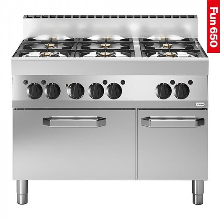 Fourneau - Fun 650 - 6 brûleurs et four à convection électrique - Modular