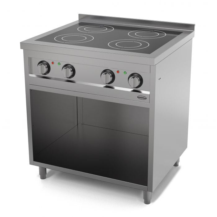 Fourneau électrique sur meuble inox 800x700 mm 14 kW Combisteel - Four mixte professionnel CHR - matériel cuisine pro - Cuistéo