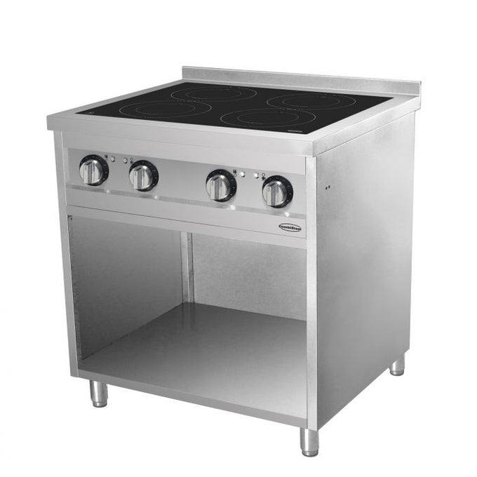 Fourneau électrique sur meuble inox 800x700 mm 14 kW Combisteel - vue 2 - Four mixte pro CHR - Cuistéo