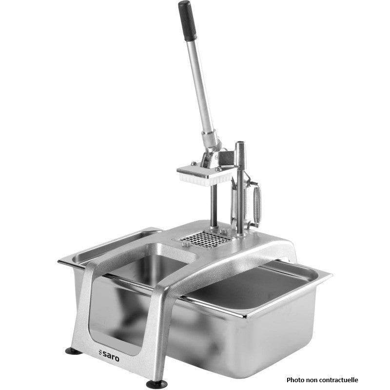 Coupe-frites professionnel - 10x10 mm - Levier long - Ventouses fixation Saro - Accessoire friteuse professionnel CHR - matériel cuisine pro - Cuistéo