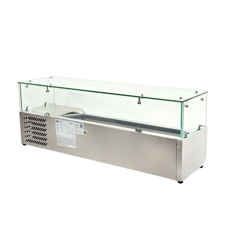 Vitrine réfrigérée à garnitures HKN-VRX1200/330 - Saladette à poser pizza - Hurakan