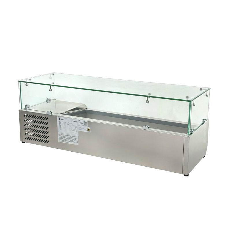 Vitrine réfrigérée à garnitures HKN-VRX1200/380 - Saladette à poser pizza - Hurakan