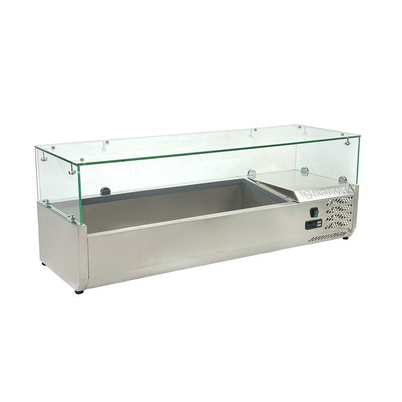Vitrine réfrigérée à garnitures HKN-VRX1200/380 - Saladette à poser pizza - Hurakan