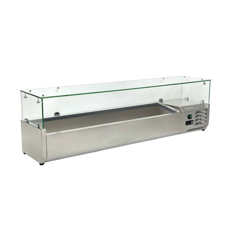 Vitrine réfrigérée à garnitures HKN-VRX1500/330 - Saladette à poser pizza - Hurakan