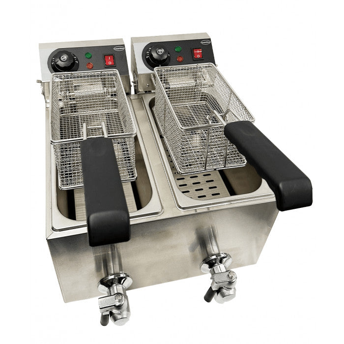 Friteuse électrique de comptoir 2x4 litres - Combisteel